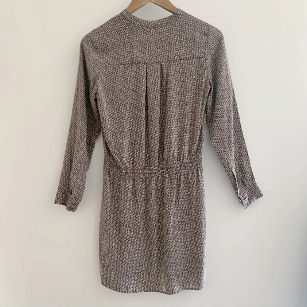 Vince Silk Drawstring Mini Shirt Dress Sz 0 - Picture 5 of 8